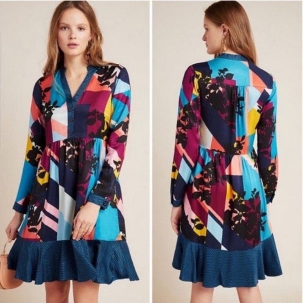 NWT Anthropologie Maeve Gillian Abstract Large